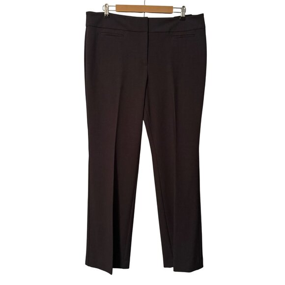Ann Taylor Modern Boot Leg Pants Slim Through Hip & Thigh Size 16 Gray  Polyeste - Picture 1 of 12